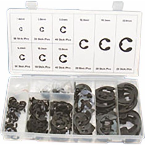 Assortimento anelli seeger 300 pezzi da 1,6mm a 22mm