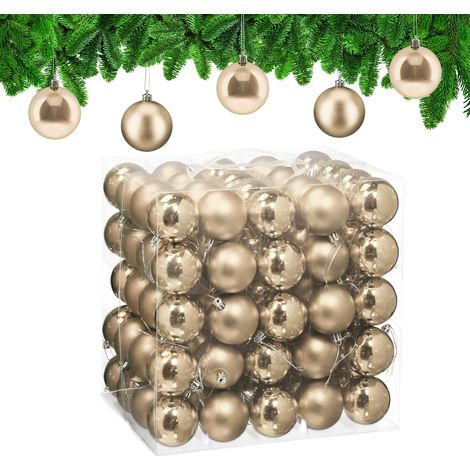 Christmas Tree Baubles Set, Matte & Glossy Finish, 100-Pack (1/5)
