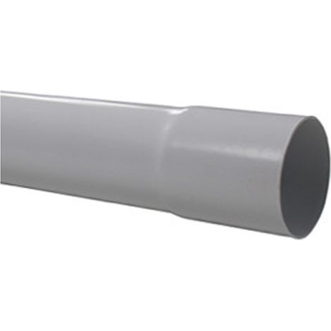 Tube de descente gouttière 16 - Ø50 gris - 4 mètres - First Plast