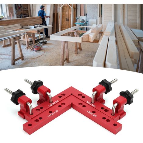 Serre-joints d'angle droit pour le travail du bois, serre-joints de fixation de panneaux, règles de positionnement à angle droit de 90 degrés, règles de hauteur en alliage d'aluminium. (1/5)