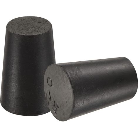 Caoutchouc Conique Bouchon 13mm à 17mm Solide Noir pour Bouchons, Liège, Bouchon d'égout, Bouchon tuyau d'eau, Bouchons pour instruments expérimentaux 5 Pièces (1/5)