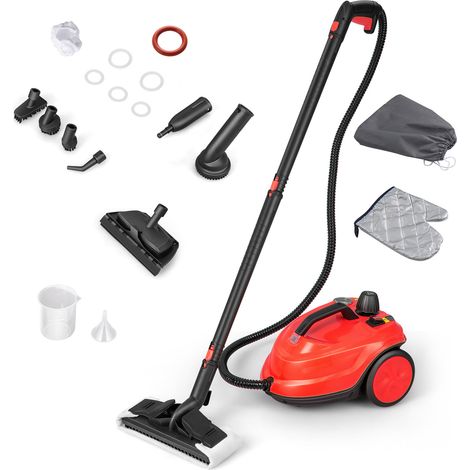 COSTWAY Steam Cleaner 2000W High Pressure Steamer Cleaning Machine-Red (1/5)