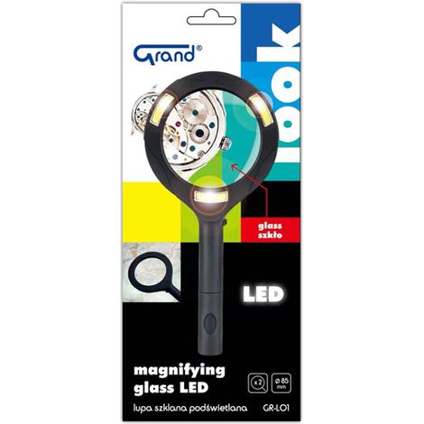 Lente d'ingrandimento in vetro con illuminazione potente - Lente d'ingrandimento a LED GR-L01