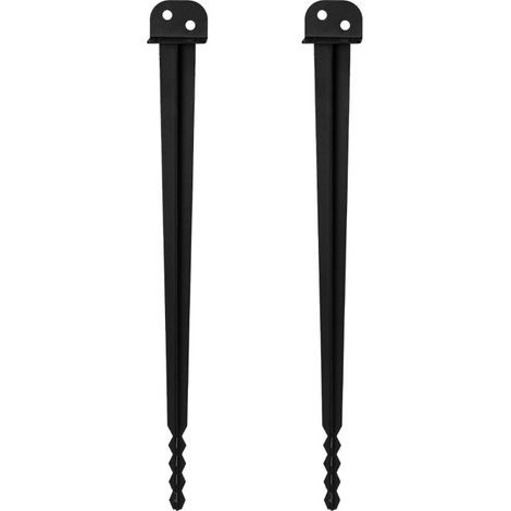 2 pezzi supporto per palo da infilare 500 mm, fissaggio robusto per pali in legno quadrati (1/5)