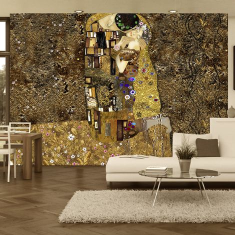 Fotomurale - Klimt inspiration - Golden Kiss - 200x140 (1/4)