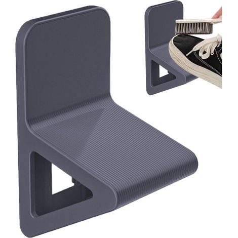 Marchepied de douche triangulaire stable pour le rasage des jambes (1 gris foncé) (1/5)