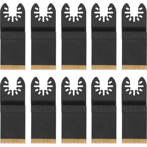 Lot de 10 lames oscillantes multifonctions HSS résistantes à l'usure, kit de scie à changement rapide (1/5)