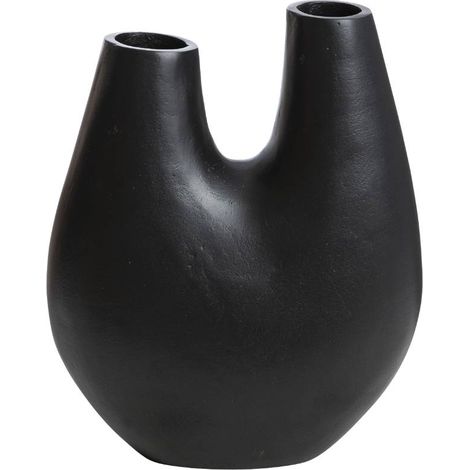 Vase noir 2 tiges en aluminium Tulipa (1/5)