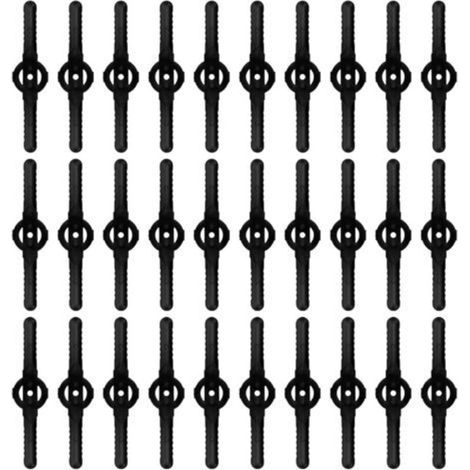 30 lame di ricambio in plastica, lame per decespugliatore, lame per tosaerba, lame di ricambio compatibili per decespugliatori a batteria -Crezuo