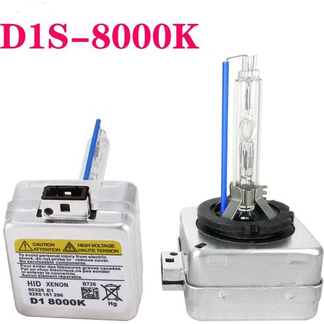 D1S 8000K Xenon Ampoules Voiture 35W 12V HID Lampe De Rechange,Lumière Blanche Bleu Pâle 2 Lampes (1/5)