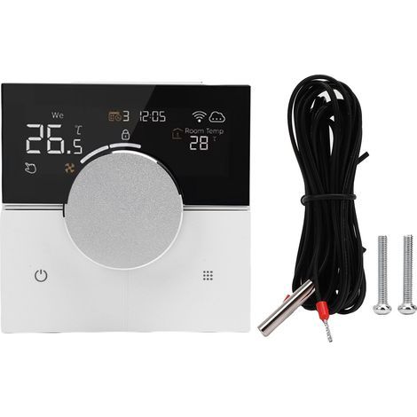 Thermostat Programmable intelligent, écran couleur WiFi, bouton de commande entièrement tactile pour système de chauffage électrique (1/5)