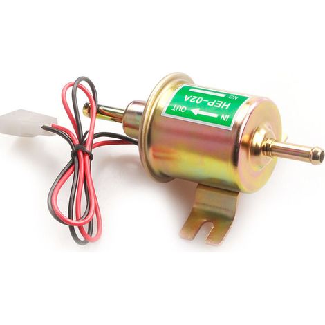 Pompa carburante elettronica, pompa carburante elettrica 12V per motori a benzina e diesel, pompa carburante elettrica 12V 3-5 PSI per tosaerba, carburatori, motori a benzina e diesel (oro)