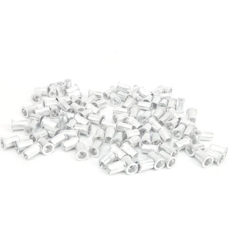 100 Stück Zugnietmuttern aus Aluminium, Flachkopf, vertikal, Hardwarezubehör WJ‑30045M8 (1/5)
