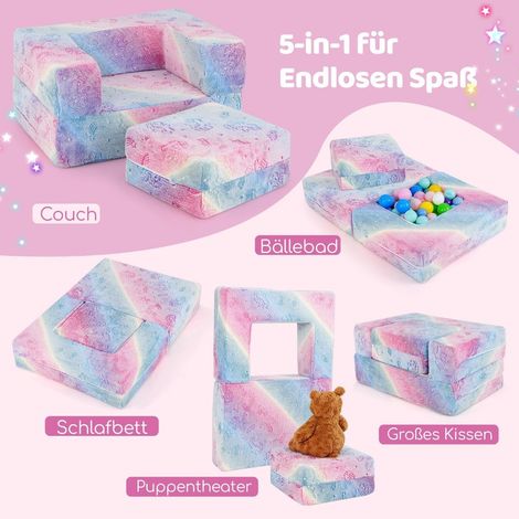 Divano modulare per bambini - Divano da gioco fosforescente, 71x53x34,5 cm
