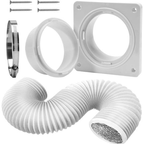 Kit de aire acondicionado portátil para ventana，Kit de extracción de aire，Mejora la ventilación，Compatibilidad universal，150 cm de longitud (1/5)