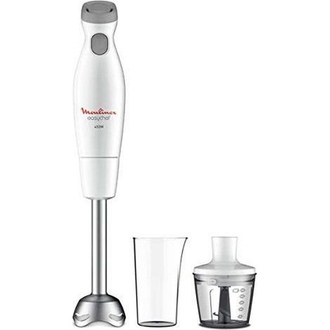 Mixeur plongeant 2 en 1 avec verre de 800 ml et accessoire hachoir de 500 ml, 2 réglages de vitesse, facile à nettoyer, puissance 450 W (1/5)