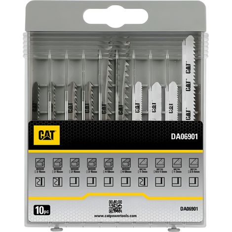 CAT DA06901 Juego de hojas de sierra para madera y metal 10 piezas