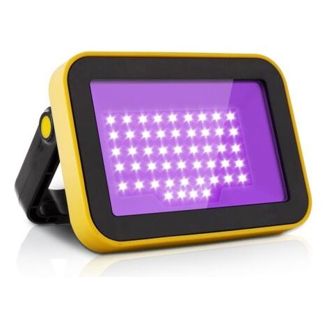 UV Lumière Noire, 5200mAh Projecteur LED UV, IP66 Etanche Rechargeable Lumière Noire Ultraviolet avec Support Rotatif 180°，Aimant，Trou pour trépied pour Glow Party, Halloween