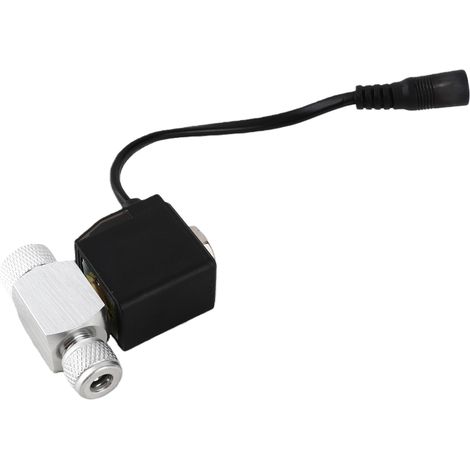 Électrovanne pour système CO2 d'aquarium, régulateur de tension 12 V CC, compatible avec tubes 4 x 6 mm ou compteur de bulles, double tête, version silencieuse basse température (1/5)