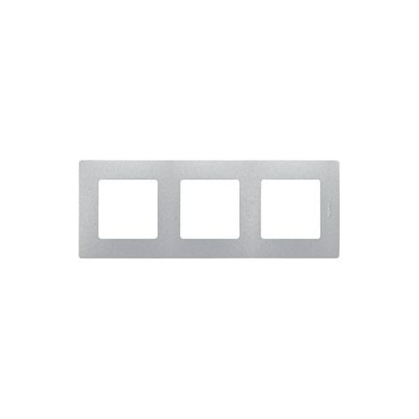 Legrand 096725 Dreifach-Schalterabdeckung Niloé – Silber