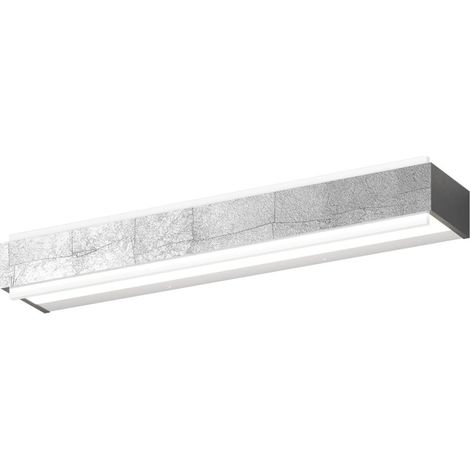 Applique moderno top light bios 1213 55 dm led switch 2640lm alluminio illuminazione modulo integrato, finitura metallo foglia argento