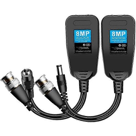Convertisseur passif RJ45 vers BNC pour vidéosurveillance, transmission stable, compatible avec diverses caméras. (1/5)