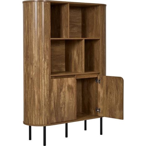Bibliothèque 2 Portes "Heritage" 140cm Marron (1/5)