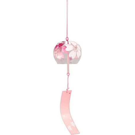 Japanisches Glaswindspiel mit Kirschblüten-Motiv, handgefertigt, für Haus und Garten