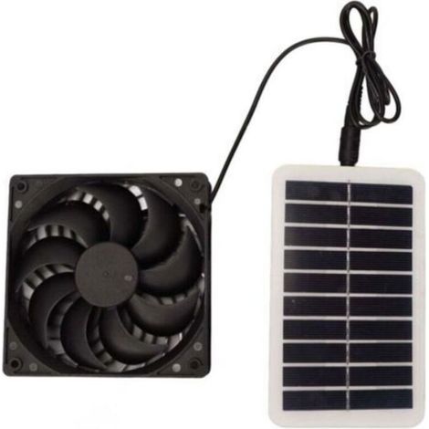 Ventilateur Solaire - 15 W - Pour Serre Grenier Poulailler - Extraction D'Air - 1 Pièce