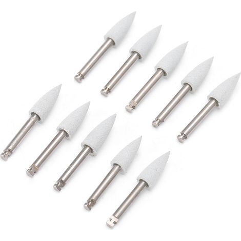 Lot de 10 fraises de polissage dentaire à basse vitesse, embouts de forage, gris 406 (1/5)