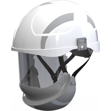 Casque d'électricien Penta en ABS, polycarbonate Blanc avec écran facial retractable , gamme ARC FLASH class 2 ( Prix pour 1 )
