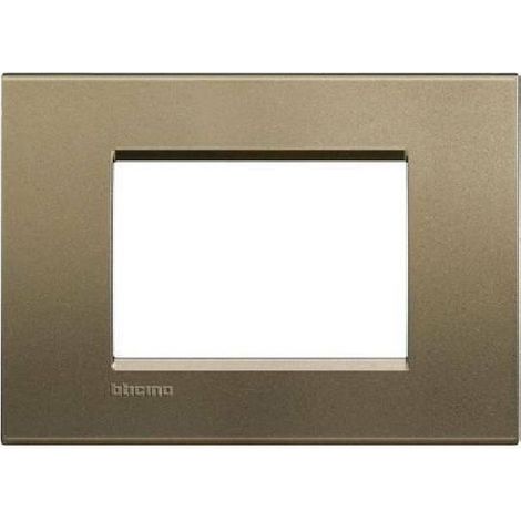 Bticino livinglight placa 3 mÓdulos color cuadrado lna4803sq