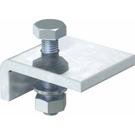 OBO Bettermann Languette de serrage pour poutre en acier 10 mm 60x50 Acier galvanisé à chaud, 6354106 (1/2)