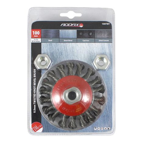 TIMCO Angle Grinder Bevel Brush Twisted Knot Steel Wire - 100mm
