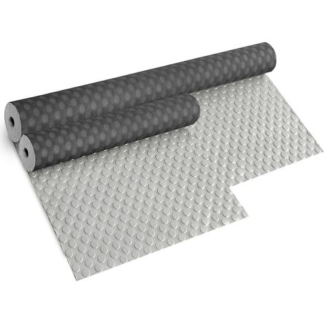 Rivestimento Pavimento Gommato Bullonato Antiscivolo Grigio Al Metro - H100