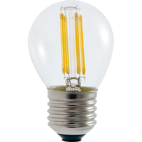 Ampoule Led Filament Culot E27 forme G45 4 Watt (éq 42 watts) Blanc Chaud (1/2)