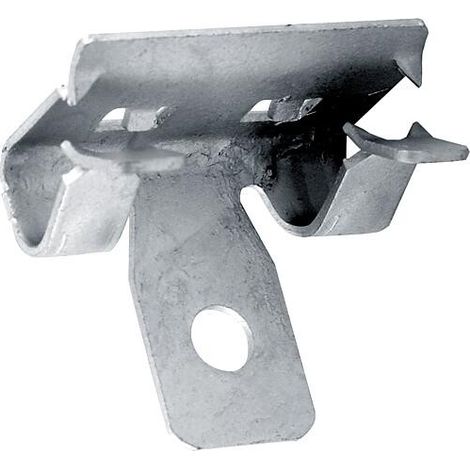 Attaches de fixation pour suspensions de câbles métalliques et de chaînes 8-14mm, trou Ø6,5mm AH-814 E-Clips, horizontal (1/2)