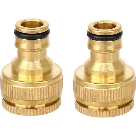 Universal Kitchen Tap Adapter - Hose Adapter - Hose Fitting - Water Connection Adapter for Kitchen and Garden Taps (Two Packs, 4/6) (1/3)