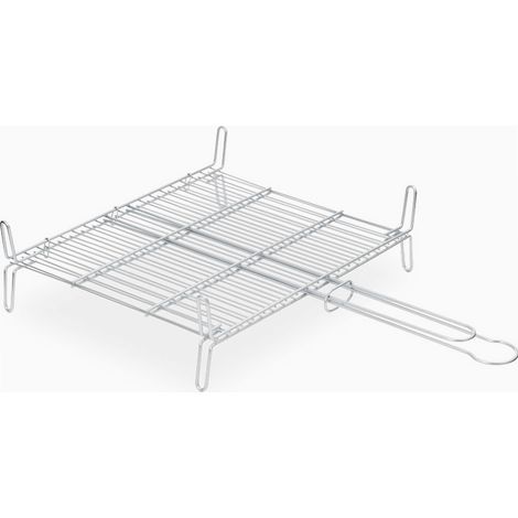 Rejilla doble esmaltada para barbacoa 40 x 45 cm