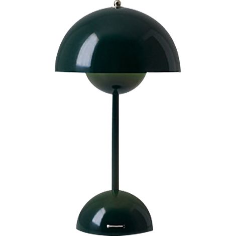Lampadaire LED Moderne avec Abat-jour PVC - Lampe de Table USB, Batterie 3600mAh, 3 Modes Lumière, Base Métal, Vert, 10x30cm (1/2)