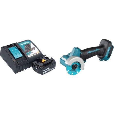 Amoladora angular sin cable Makita DMC 300 RF1 18 V 76 mm sin escobillas + 1x batería recargable 3,0 Ah + cargador
