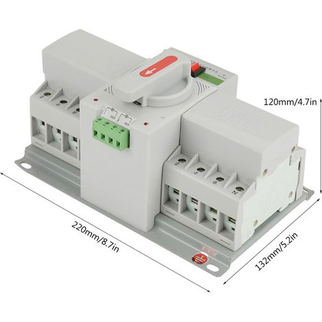 Disjoncteur/inverseur de puissance automatique mini double 4P 220 V 63 A (1/5)
