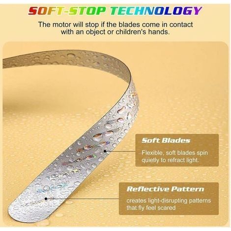 Fliegenabwehrventilator, 2er-Pack, chemikalienfrei, hält Fliegen und Insekten von Lebensmitteln fern, ideal für Camping, Esszimmer und Garten (1/4)