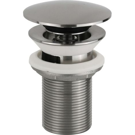 Bonde clic-clac 1"1/4" G en acier inoxydable AISI 304 pour évier avec trop-plein Arqea Tuttotondo CP3102 Acier inoxydable (1/2)