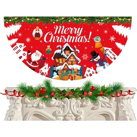 Halbkreisförmige Wimpelkette Dekoration Weihnachtsatmosphäre (1/5)