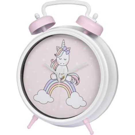 Horloge à Poser Vintage Enfant "Licorne" 24cm Blanc