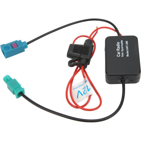Amplificateur de signal d'antenne radio FAKRA II Interface 12V 75Ohms AM FM pour voitures (1/5)