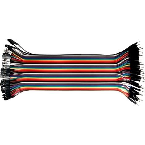 Cables de conexión para placas, macho-hembra, 40 unidades.