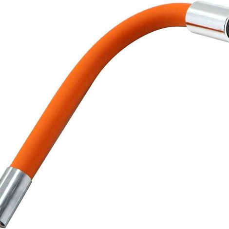 1 rallonge universelle pour robinet, tuyau en silicone pliable, buse orientable à 360°, 29 cm, anti-éclaboussures (1/4)