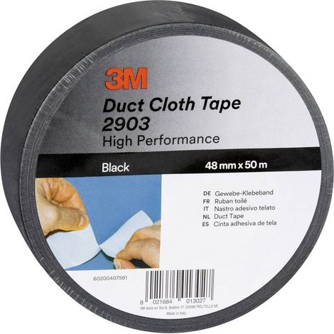 3M 2903D4850B Nastro in tessuto 3M™ 2903 Nero (L x L) 50 m x 48 mm 1 pz.